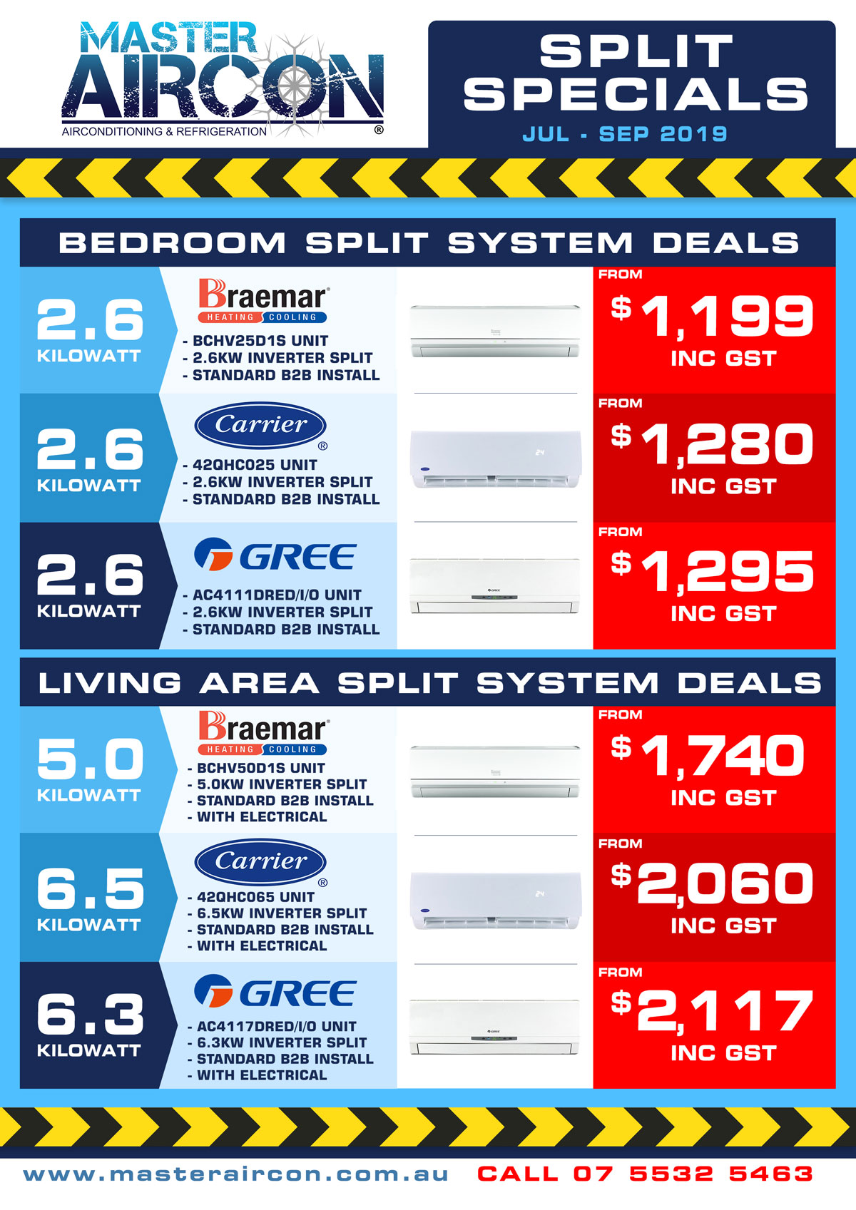 Split Aircon Specials Master Aircon Gold Coast Air Conditioning